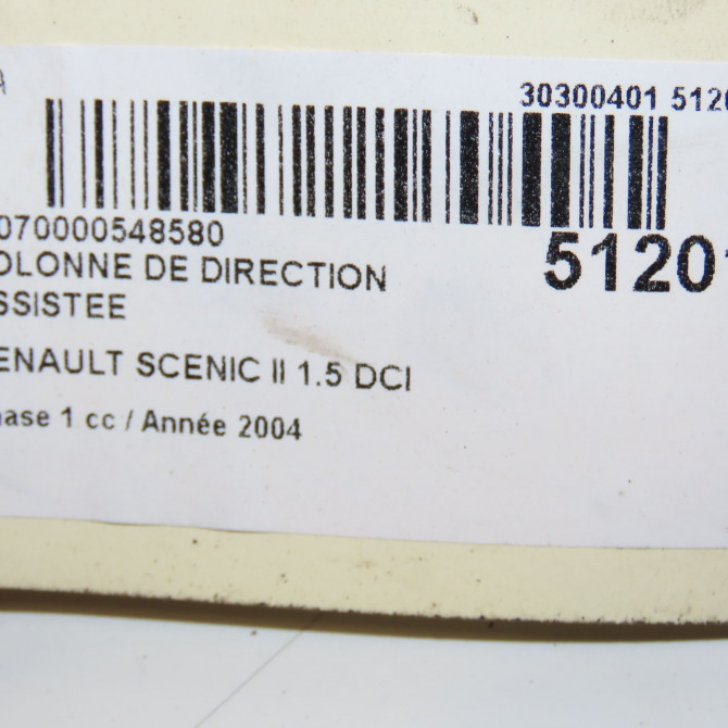 Colonne de direction assistee occasion RENAULT SCENIC II Phase 1 03-2004->09-2006 1.5 DCI 100ch 8200442177 5