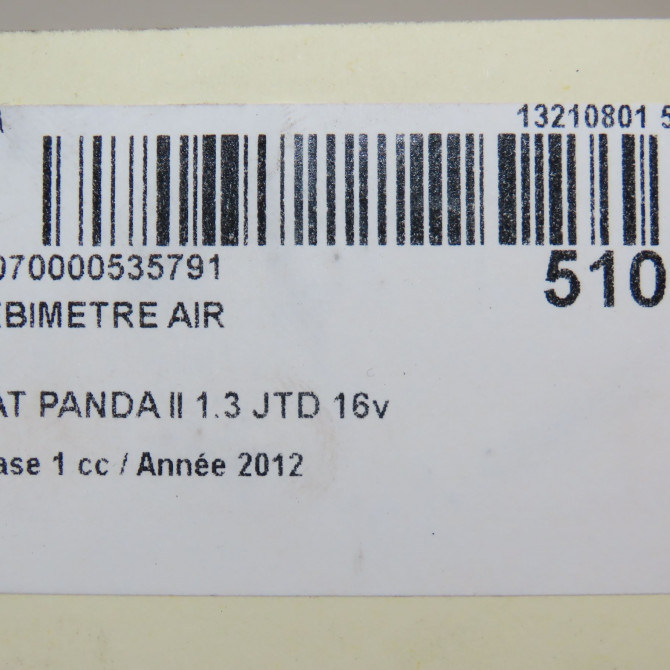 Debimetre air occasion FIAT PANDA II Phase 1 09-2003->12-2012 1.3 JTD 16v 75ch 51782035 7