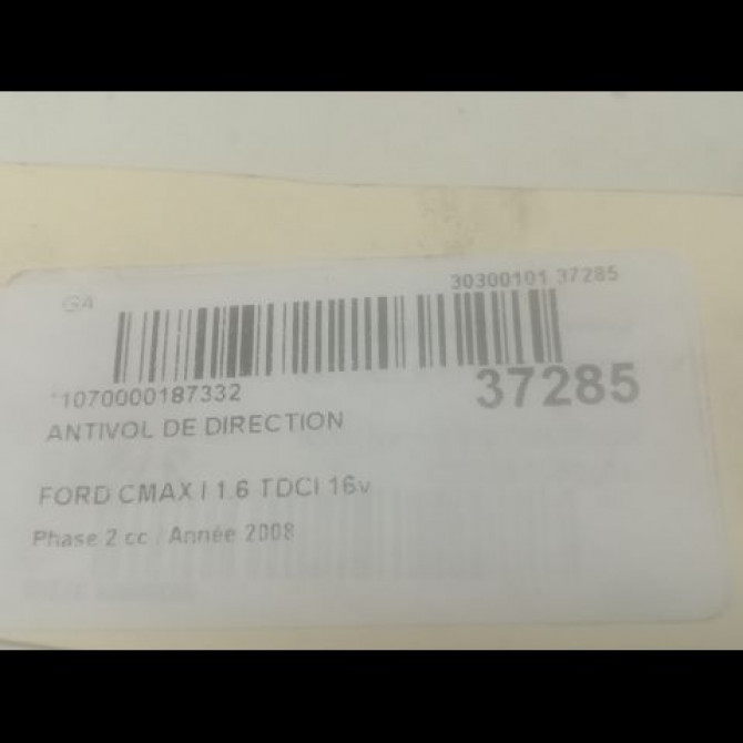 Antivol de direction occasion FORD CMAX I Phase 2 03-2007->09-2010 1.6 TDCI 16v 90ch 1681483 3