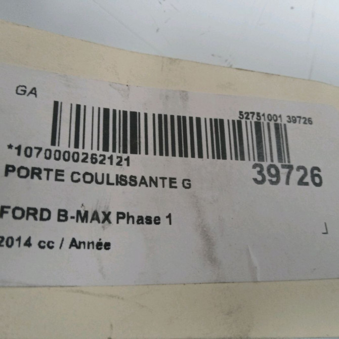 Porte coulissante g occasion FORD B-MAX Phase 1 06-2012->... 1752839 5