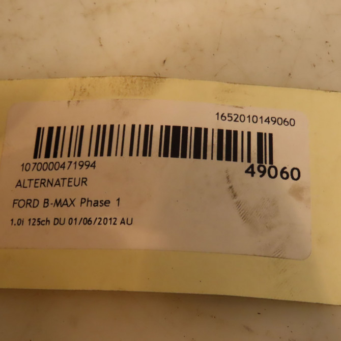 Alternateur occasion FORD B-MAX Phase 1 06-2012->... 1.0i 125ch 1940809 6
