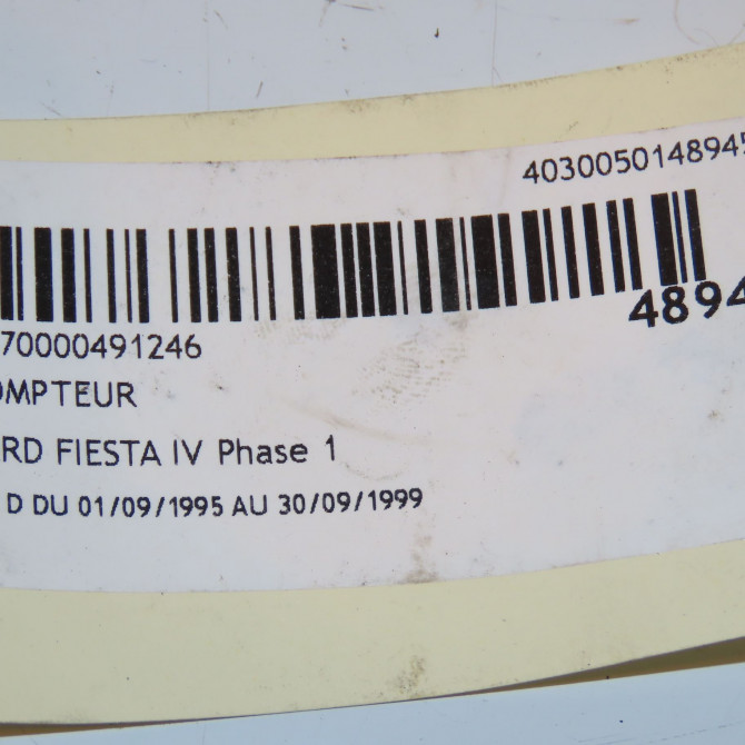 Compteur occasion FORD FIESTA IV Phase 1 09-1995->09-1999 1.8 D 1043245 3