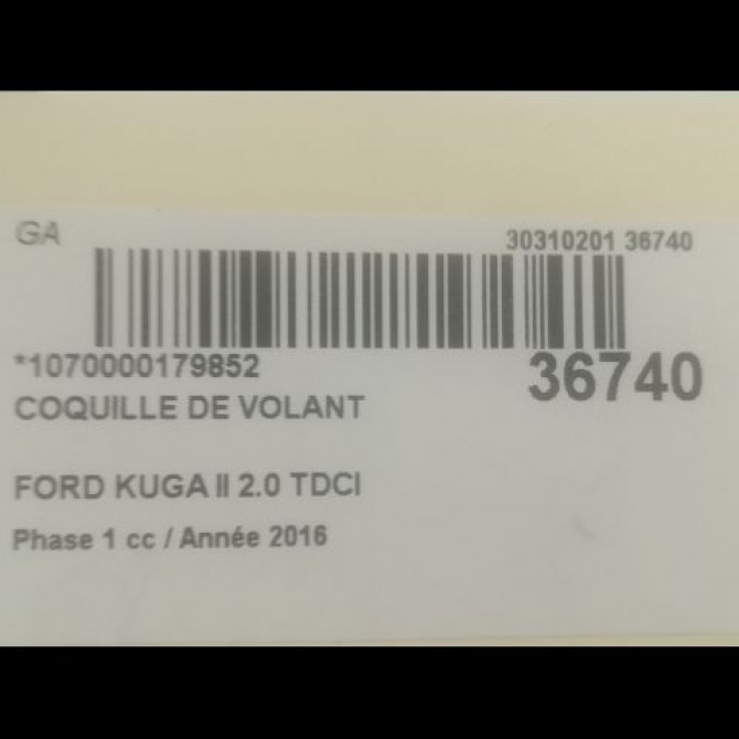 Coquille de volant occasion FORD KUGA II Phase 1 09-2012->... 2.0 TDCI 150ch 2189460 3