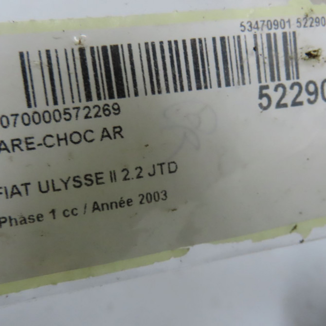 Pare-choc arrière occasion FIAT ULYSSE II Phase 1 09-2002->06-2010 2.2 JTD 9464230788 6
