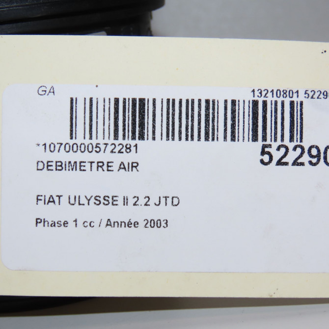 Debimetre air occasion FIAT ULYSSE II Phase 1 09-2002->06-2010 2.2 JTD 9632215280 5
