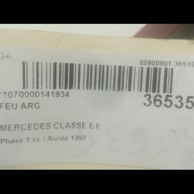 Feu arrière gauche occasion MERCEDES CLASSE E II Phase 1 06-1995->09-1999 E200 CDI 100ch 2108204364 3