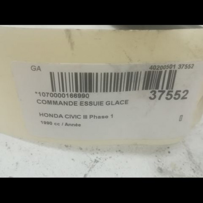 Commande essuie glace occasion HONDA CIVIC III Phase 1 10-1987->11-1991 35256SR3G11 3