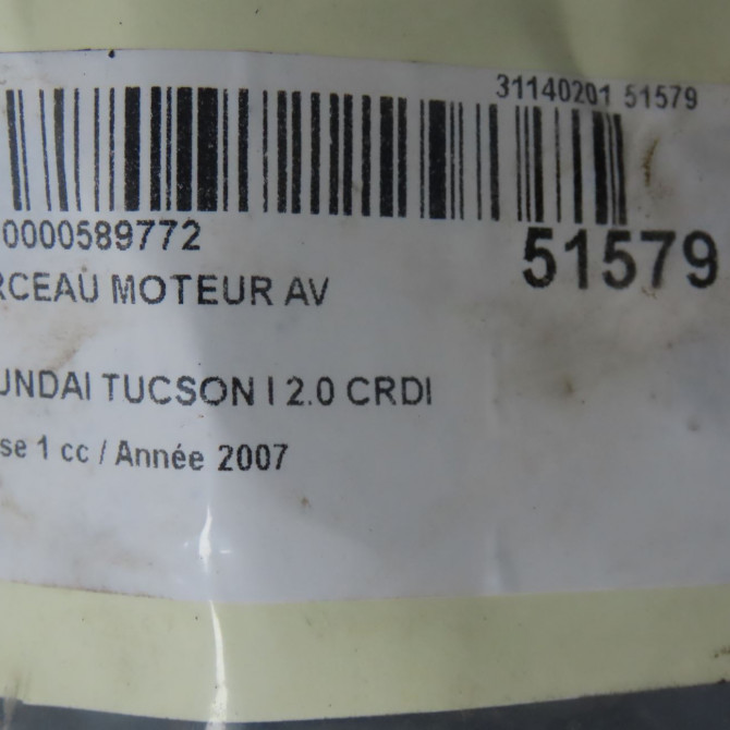 Berceau moteur avant occasion HYUNDAI TUCSON I Phase 1 09-2004->10-2010 2.0 CRDI 140ch 2WD 624052E010 4