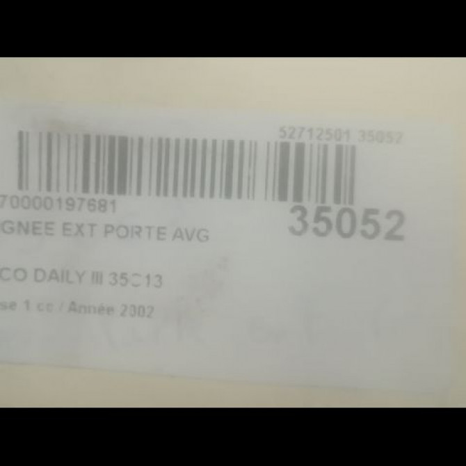 Poignee ext porte avg occasion IVECO DAILY III Phase 1 05-1999->04-2006 35C13 3