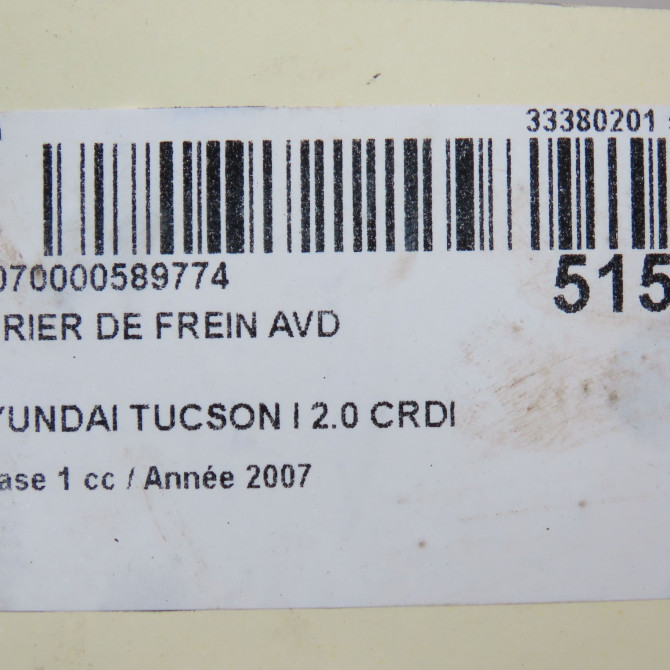 Etrier de frein avant droit occasion HYUNDAI TUCSON I Phase 1 09-2004->10-2010 2.0 CRDI 140ch 2WD 581902EA10 6