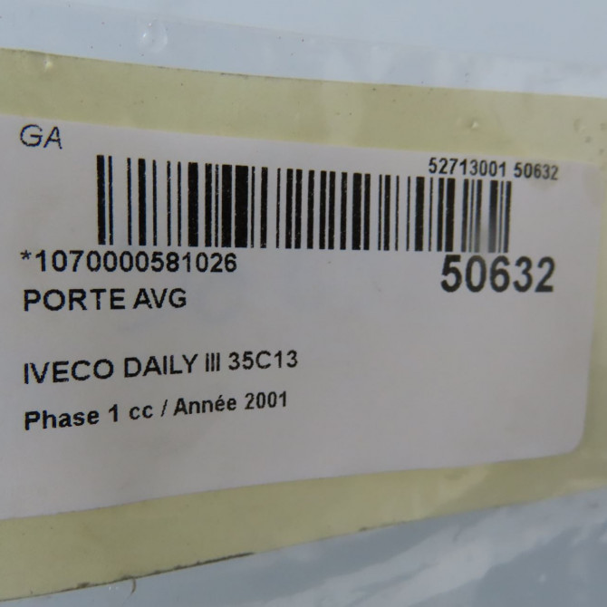Porte avant gauche occasion IVECO DAILY III Phase 1 05-1999->04-2006 35C13 6