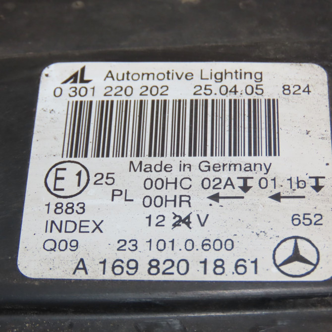 Phare droit occasion MERCEDES CLASSE B I Phase 1 06-2005->04-2008 B200CDI 140ch 1698202661 3