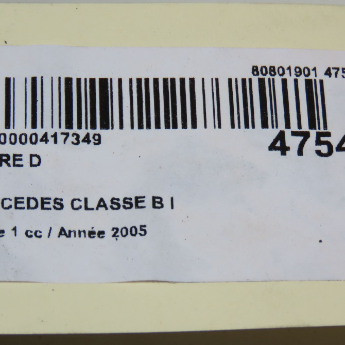 Phare droit occasion MERCEDES CLASSE B I Phase 1 06-2005->04-2008 B200CDI 140ch 1698202661 5
