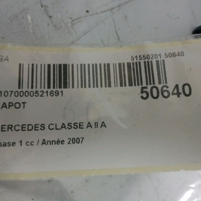 Capot occasion MERCEDES CLASSE A II Phase 1 12-2004->04-2008 A 200 CDI 1698800057 8