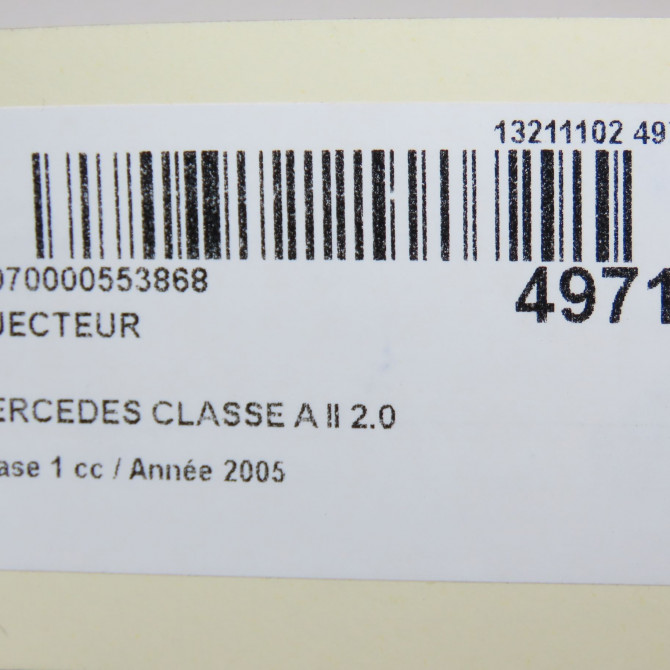 Injecteur occasion MERCEDES CLASSE A II Phase 1 12-2004->04-2008 2.0 CDI 16v 110ch 5