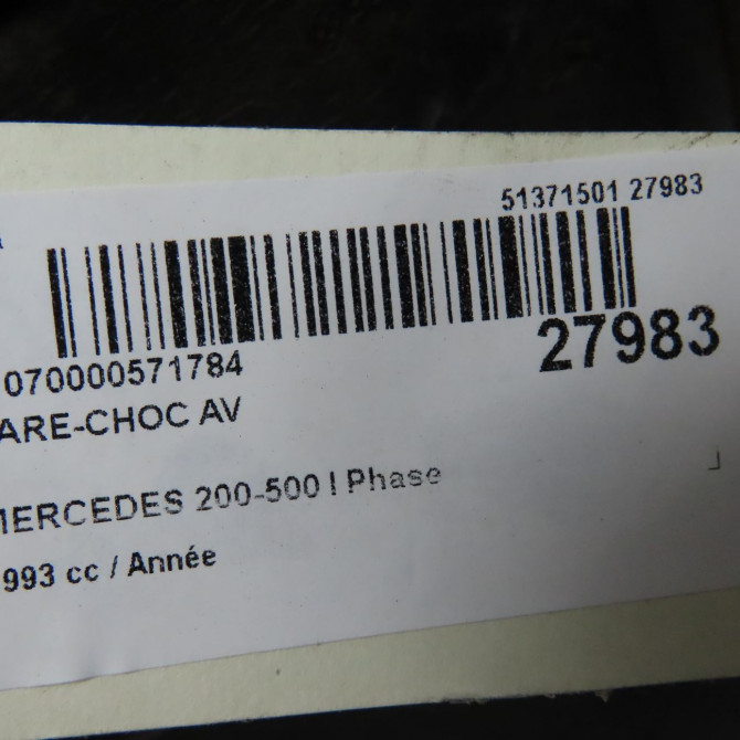 Pare-choc avant occasion MERCEDES 200-500 I Phase 1 02-1985->09-1993 6