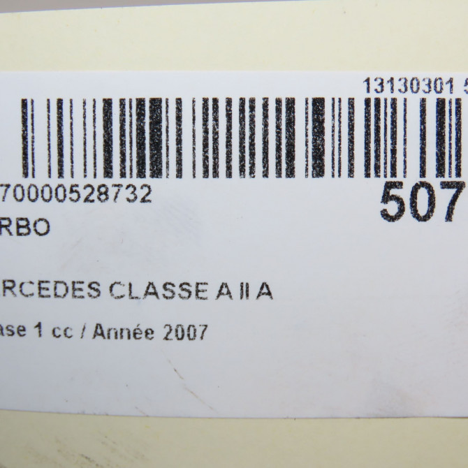 Turbo occasion MERCEDES CLASSE A II Phase 1 12-2004->04-2008 A 180 CDI 6