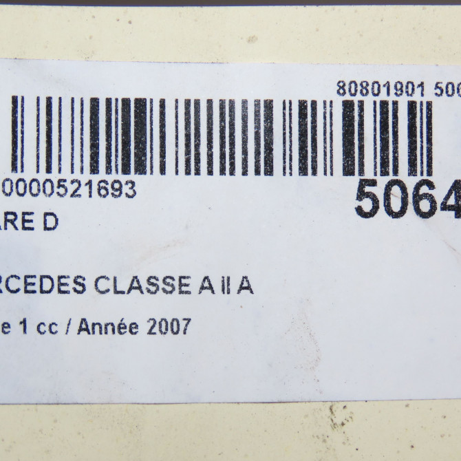 Phare droit occasion MERCEDES CLASSE A II Phase 1 12-2004->04-2008 A 200 CDI 1698200461 6