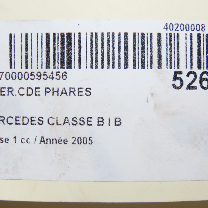 Interrupteur commande de phares occasion MERCEDES CLASSE B I Phase 1 06-2005->04-2008 B 180 CDI 1695450210 6