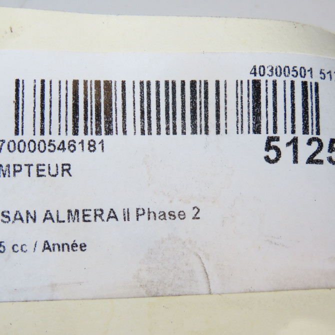 Compteur occasion NISSAN ALMERA II Phase 2 09-2002->12-2005 6