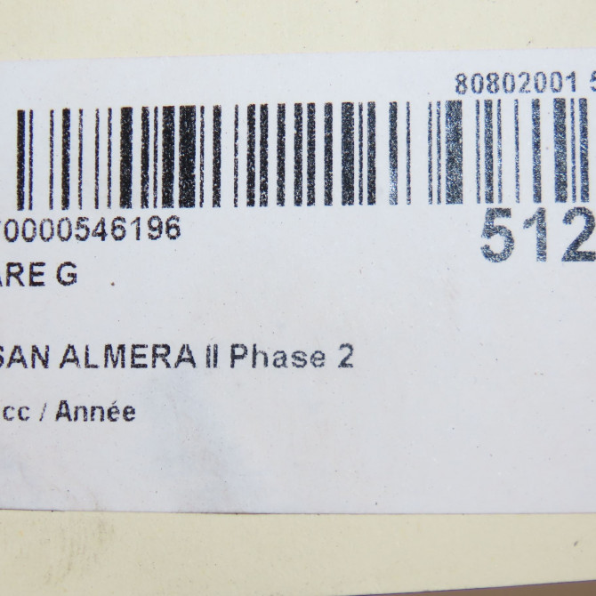 Phare gauche occasion NISSAN ALMERA II Phase 2 09-2002->12-2005 26060BN760 6