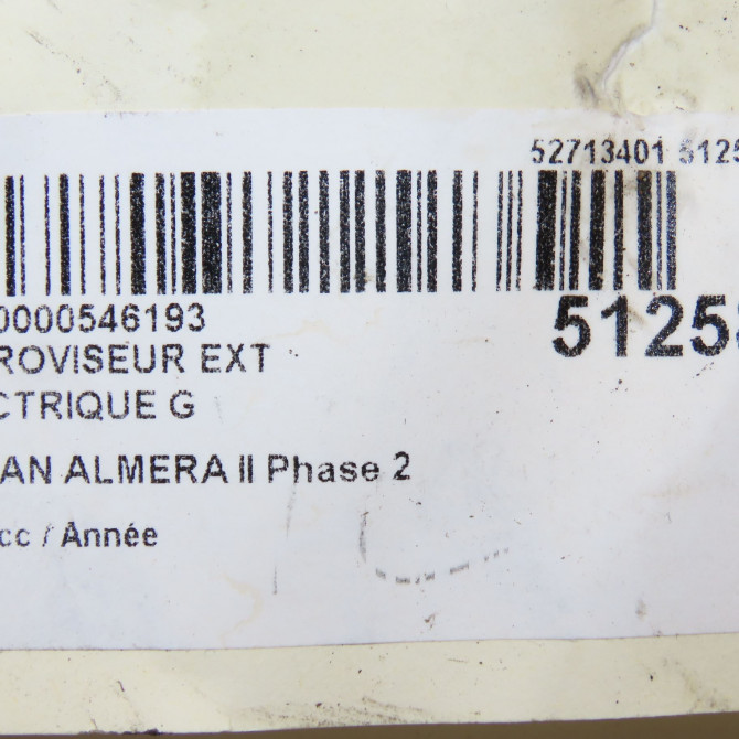 Retroviseur exterieur electrique gauche occasion NISSAN ALMERA II Phase 2 09-2002->12-2005 K6302BN2MA 7