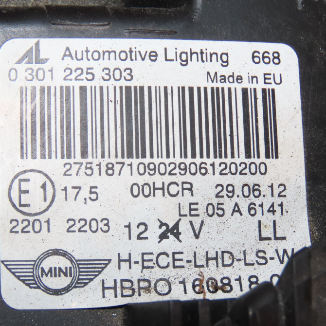 Phare gauche occasion MINI MINI II phase 2 08-2010->... 63122751871 4