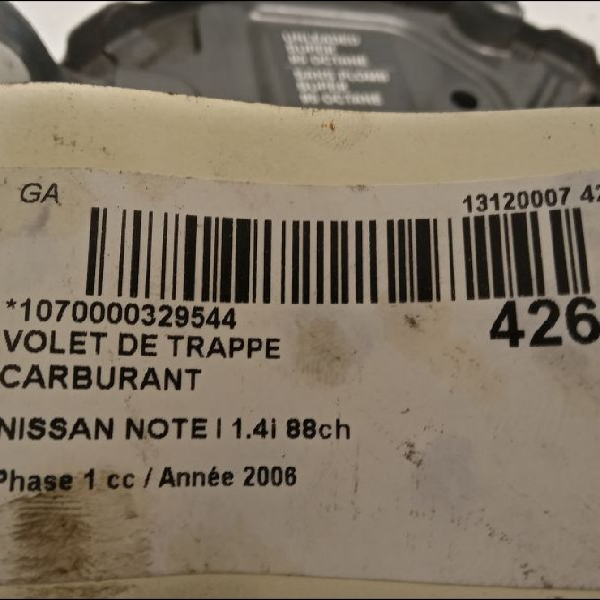 Volet de trappe carburant occasion NISSAN NOTE I Phase 1 03-2006->03-2009 1.4i 88ch 788301U600 3
