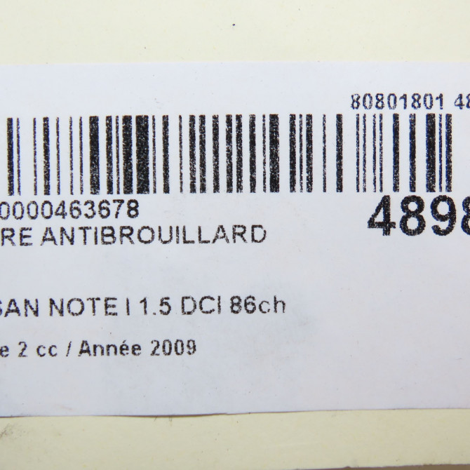 Phare antibrouillard avant gauche occasion NISSAN NOTE I phase 2 03-2009->02-2014 1.5 DCI 86ch 261508992C 4