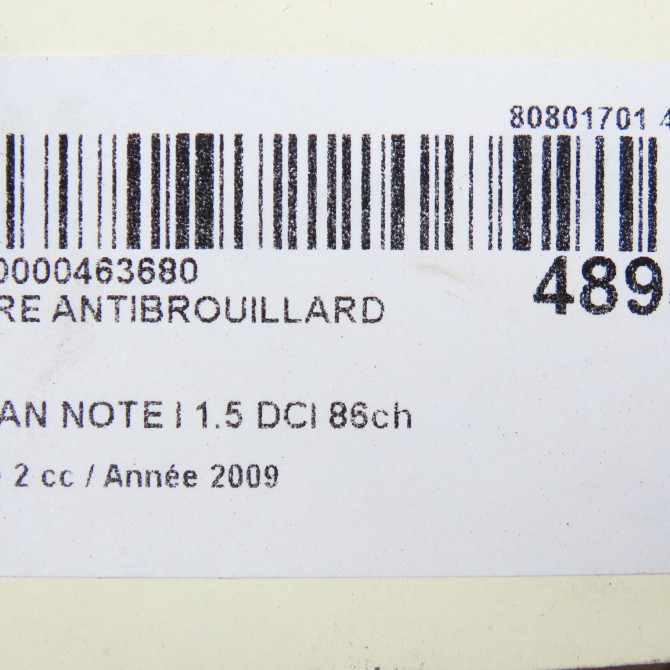 Phare antibrouillard avant droit occasion NISSAN NOTE I phase 2 03-2009->02-2014 1.5 DCI 86ch 261508992C 4