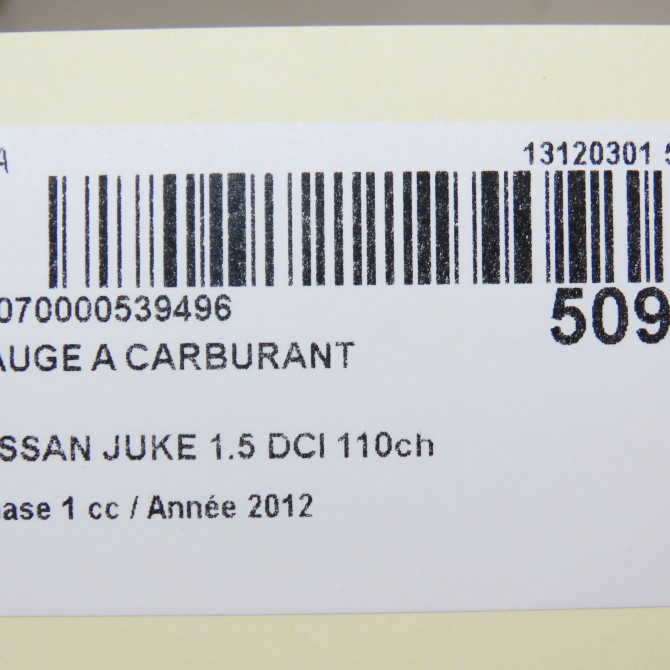Jauge a carburant occasion NISSAN JUKE Phase 1 09-2010->... 1.5 DCI 110ch 170409U21CRE 7