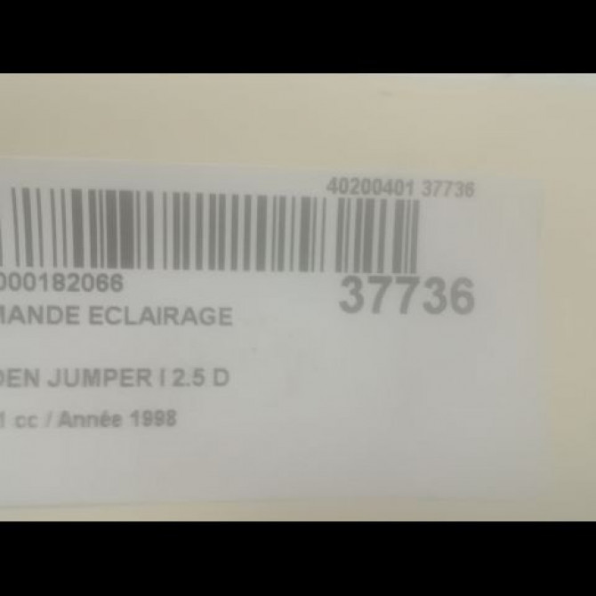 Commande eclairage occasion CITROEN JUMPER I Phase 1 02-1994->02-2002 2.5 D 86ch 625363 3