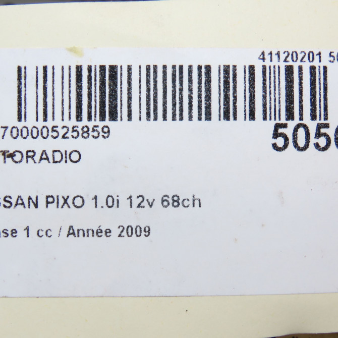 Autoradio occasion NISSAN PIXO Phase 1 05-2009->... 1.0i 12v 68ch 281854A01A 5