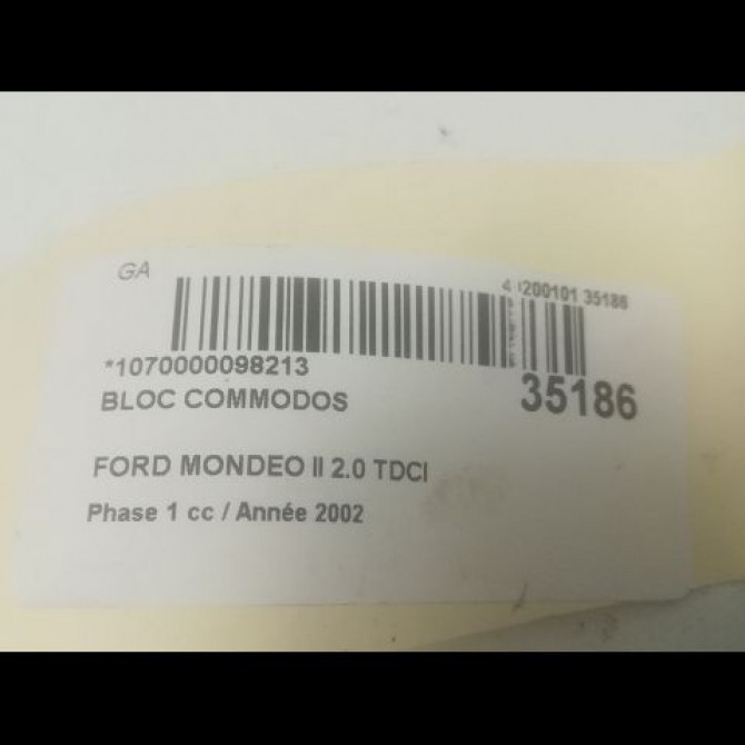 Bloc commodos occasion FORD MONDEO II Phase 1 09-2000->06-2007 2.0 TDCI 115ch 3