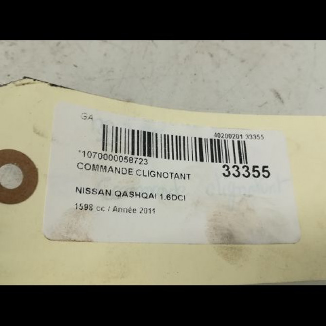 Commande clignotant occasion NISSAN QASHQAI I Phase 2 LONG +2 03-2010->04-2014 25540JD03A 5