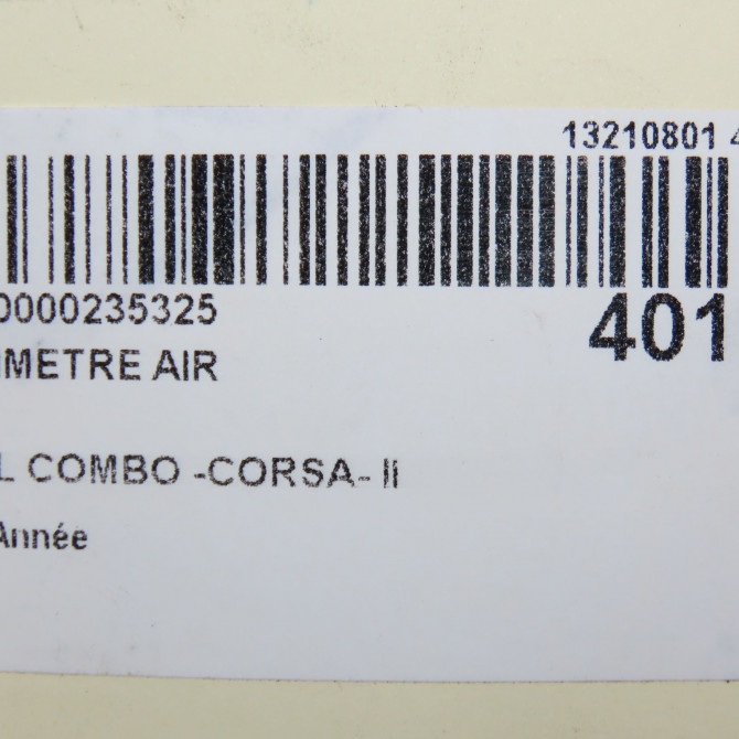 Debimetre air occasion OPEL COMBO -CORSA- II 93171356 7