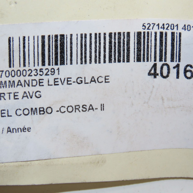 Commande lève-glace porte avant gauche occasion OPEL COMBO -CORSA- II 4