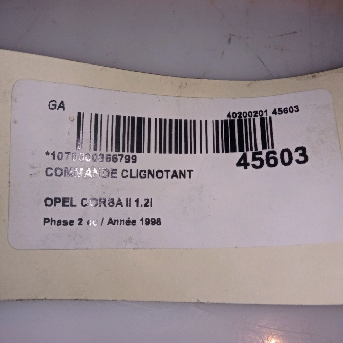 Commande clignotant occasion OPEL CORSA II Phase 2 04-1997->10-2000 1.2i 90437313 4