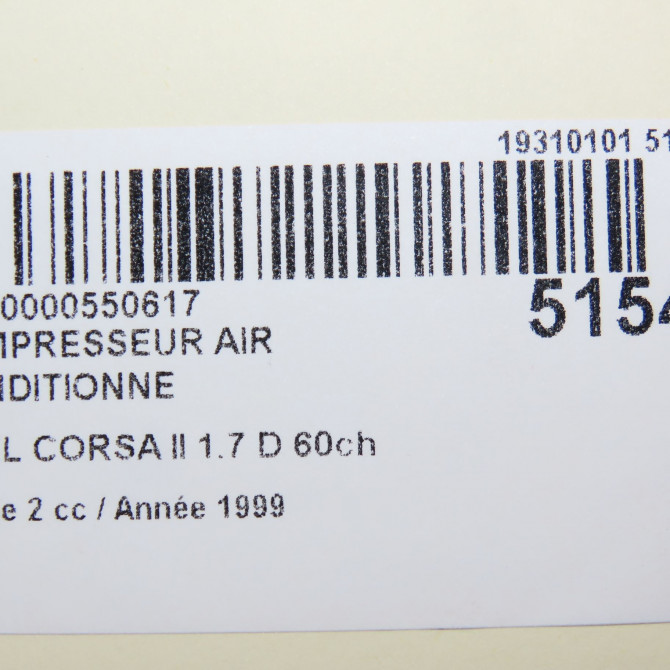 Compresseur air conditionne occasion OPEL CORSA II Phase 2 04-1997->10-2000 1.7 D 60ch 7