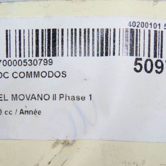 Bloc commodos occasion OPEL MOVANO II Phase 1 04-2010->... 8