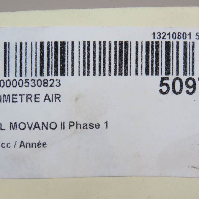 Debimetre air occasion OPEL MOVANO II Phase 1 04-2010->... 95519369 5
