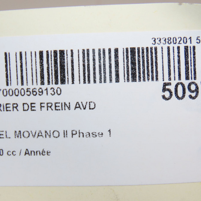 Etrier de frein avant droit occasion OPEL MOVANO II Phase 1 04-2010->... 1688508680 6