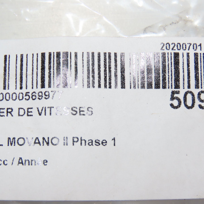 Levier de vitesses occasion OPEL MOVANO II Phase 1 04-2010->... 95530773 4