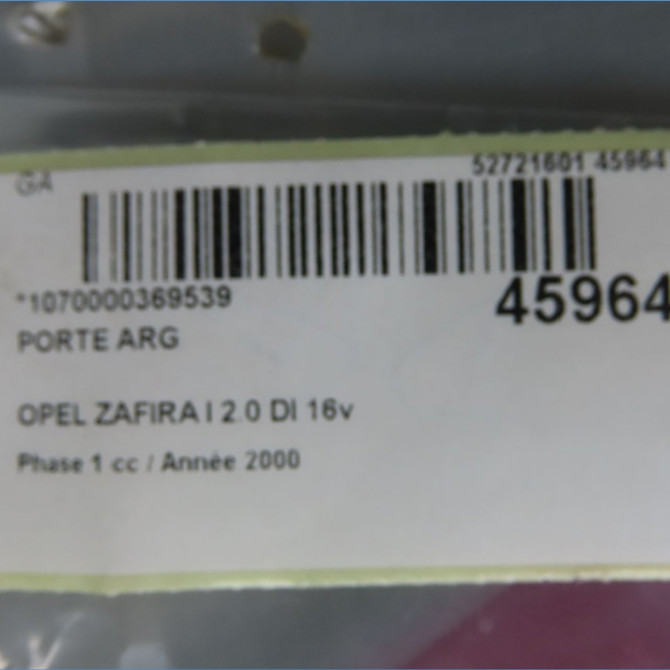 Porte arrière gauche occasion OPEL ZAFIRA I Phase 1 03-1999->07-2005 2.0 DI 16v 9153675 4