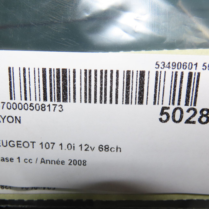 Hayon occasion PEUGEOT 107 Phase 1 06-2005->12-2008 1.0i 12v 68ch 3