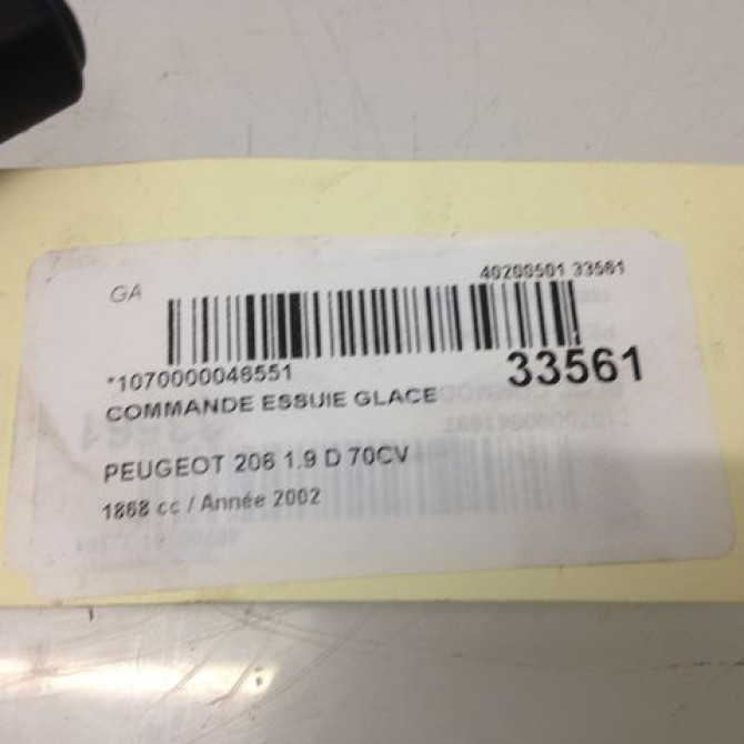Commande essuie glace occasion PEUGEOT 206 Phase 1 09-1998->03-2009 1.1i 4