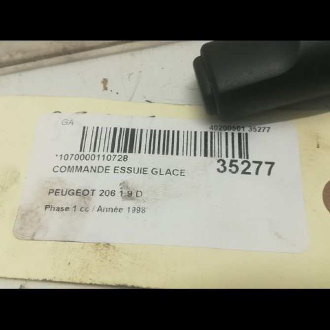Commande essuie glace occasion PEUGEOT 206 Phase 1 09-1998->03-2009 1.9 D 3