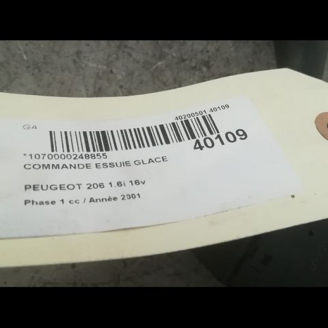 Commande essuie glace occasion PEUGEOT 206 Phase 1 09-1998->03-2009 1.6i 16v 3