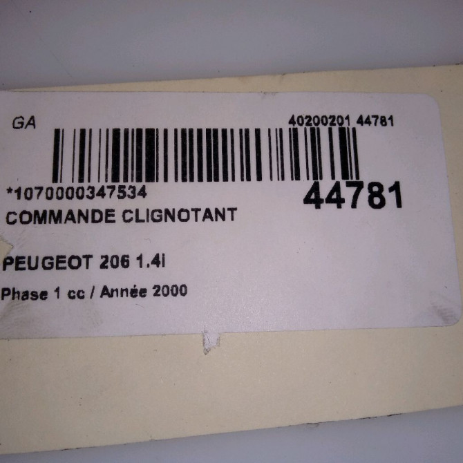 Commande clignotant occasion PEUGEOT 206 Phase 1 09-1998->03-2009 1.4i 625376 4