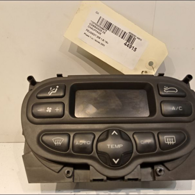 Commande de chauffage occasion PEUGEOT 206 Phase 1 09-1998->03-2009 1.6i 16v 1